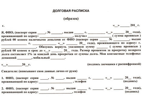 Как Правильно Написать Расписку