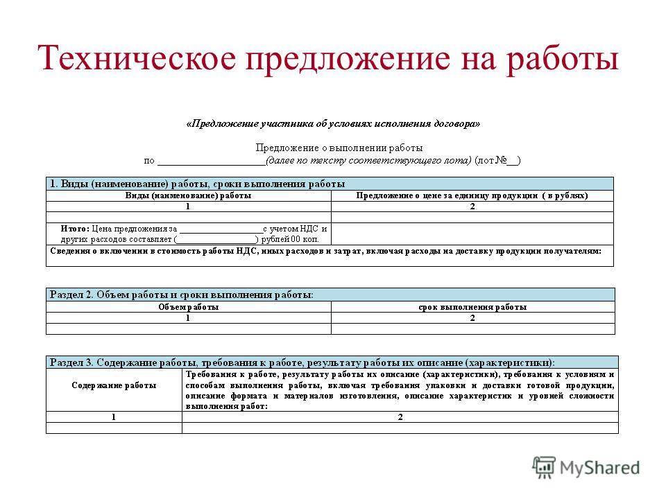 Техническое задание по 223 фз образец