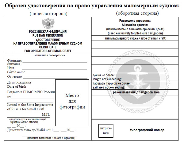 Образец доверенности на управление маломерным судном образец