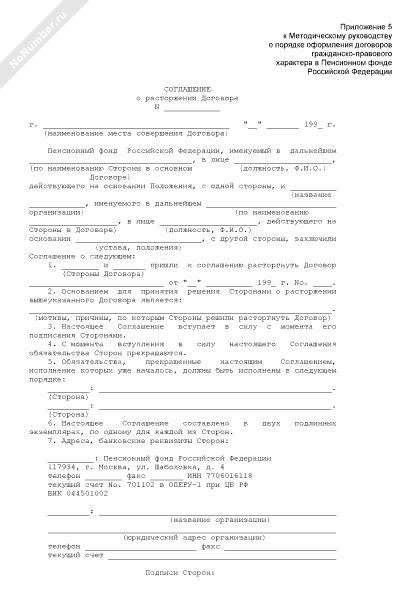 Образец соглашение о частичном расторжении договора - 80 фото