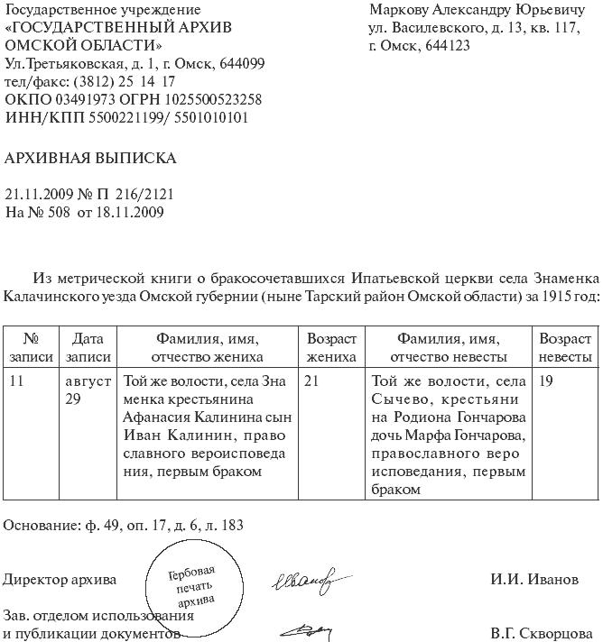 Образец письма в архив для подтверждения стажа на пенсию